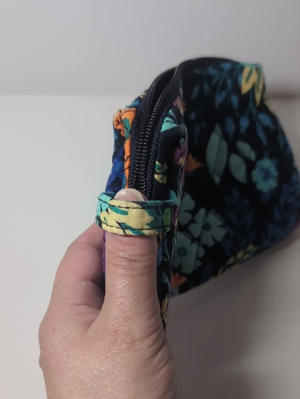 Vera Bradley Floral Quilted Wristlet Pouch - Navy Multicolor